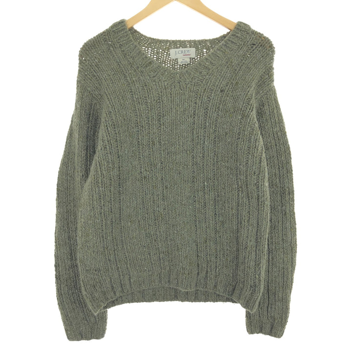 J.Crew V-neck wool knit sweater for women, size L / eaa413710