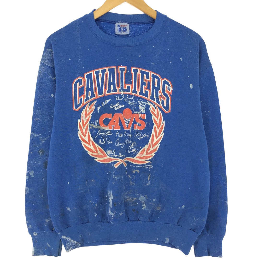 80'S NBA CLEVELAND CAVALIERS Cleveland Cavaliers Printed Sweatshirt Trainer Made in USA Men's L Vintage /eaa413793