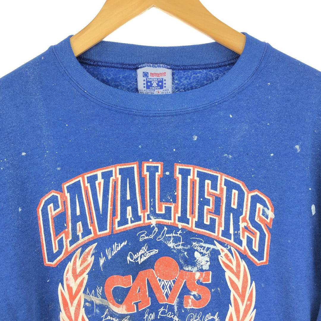 80'S NBA CLEVELAND CAVALIERS Cleveland Cavaliers Printed Sweatshirt Trainer Made in USA Men's L Vintage /eaa413793