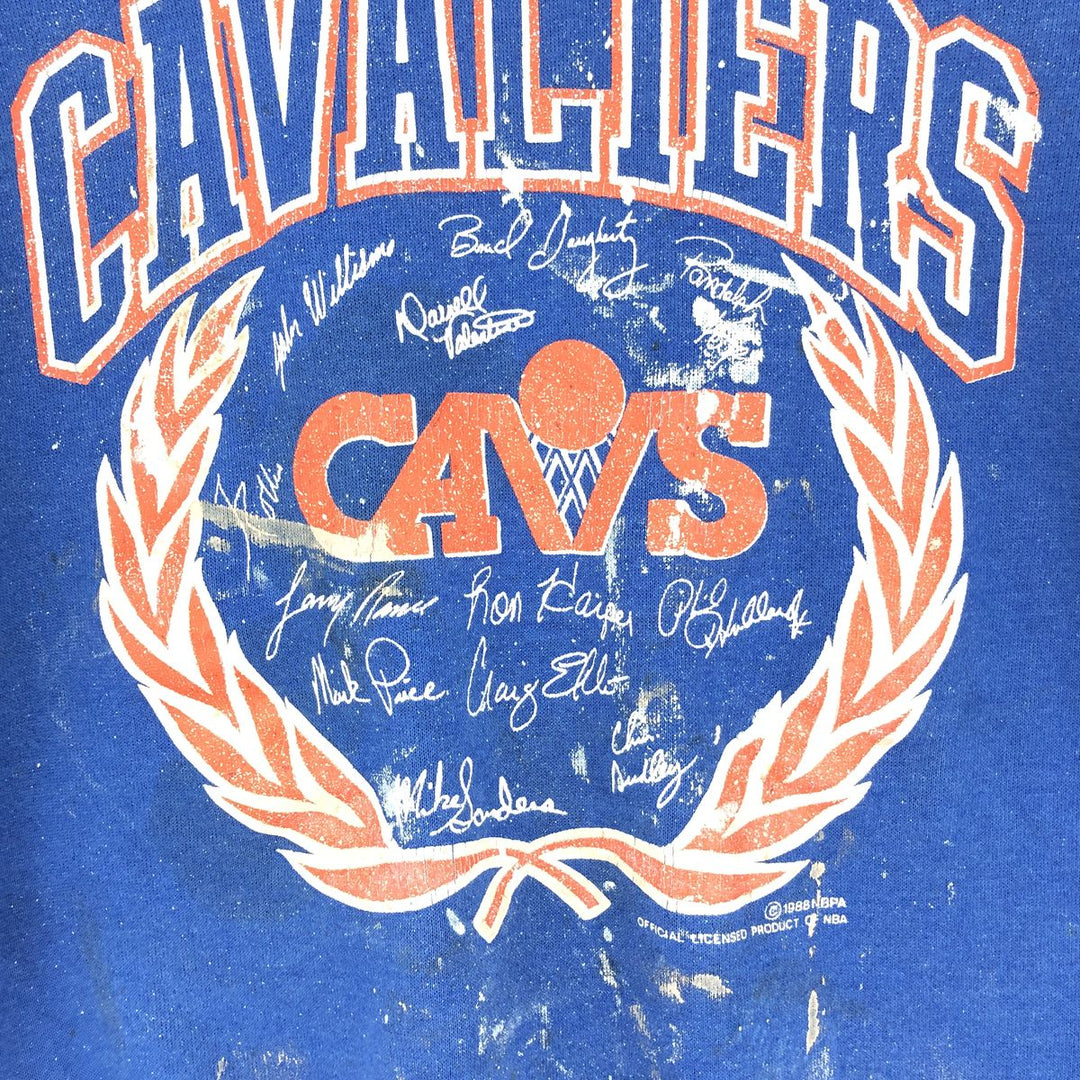 80'S NBA CLEVELAND CAVALIERS Cleveland Cavaliers Printed Sweatshirt Trainer Made in USA Men's L Vintage /eaa413793