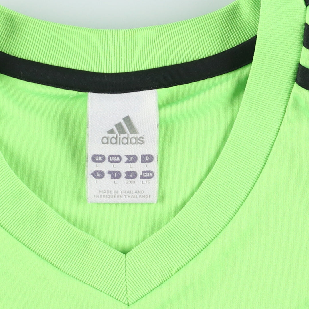 Adidas CLIMALITE V-neck soccer uniform game shirt men's L /eaa413863