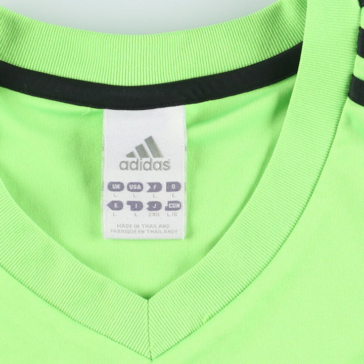 Adidas CLIMALITE V-neck soccer uniform game shirt men's L /eaa413863