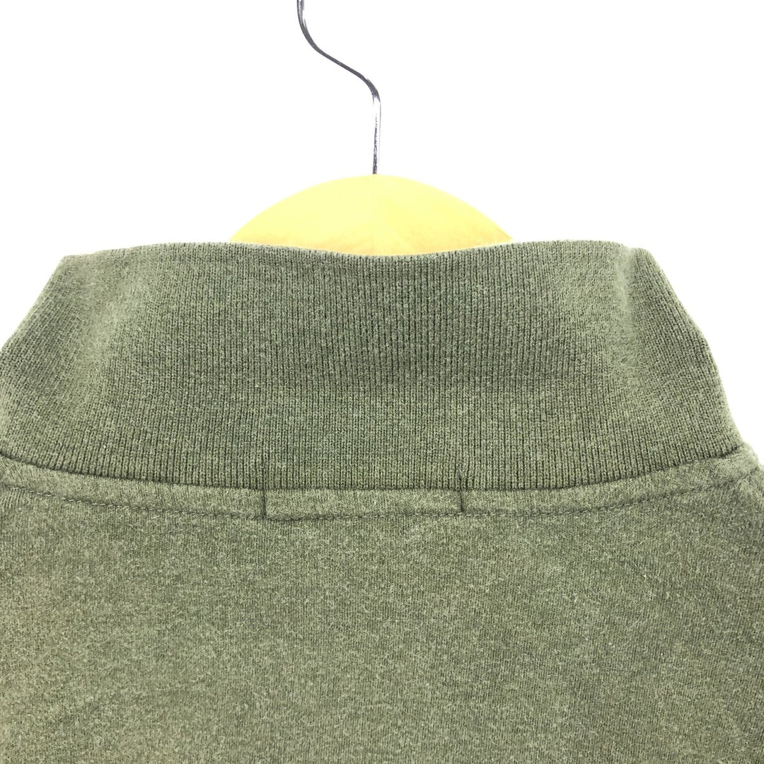 NAUTICA Long Sleeve Polo Shirt, Men's L cotton Khaki type Vintage Second Hand