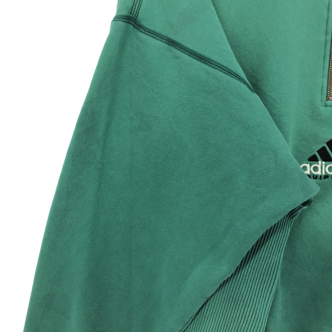 90'S Adidas Equipment Sleeve Embroidery Half Zip Sweatshirt Trainer Men's L Vintage /eaa414088