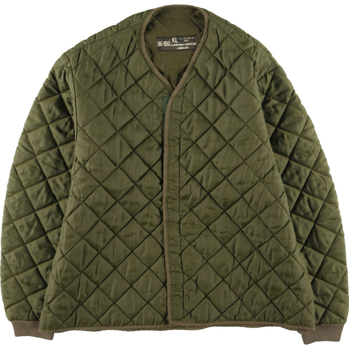 1970'S Dutch Army Military Liner Jacket, Size M, Men's, 1996-100, Vintage unclear Khaki type sage green Vintage Second Hand