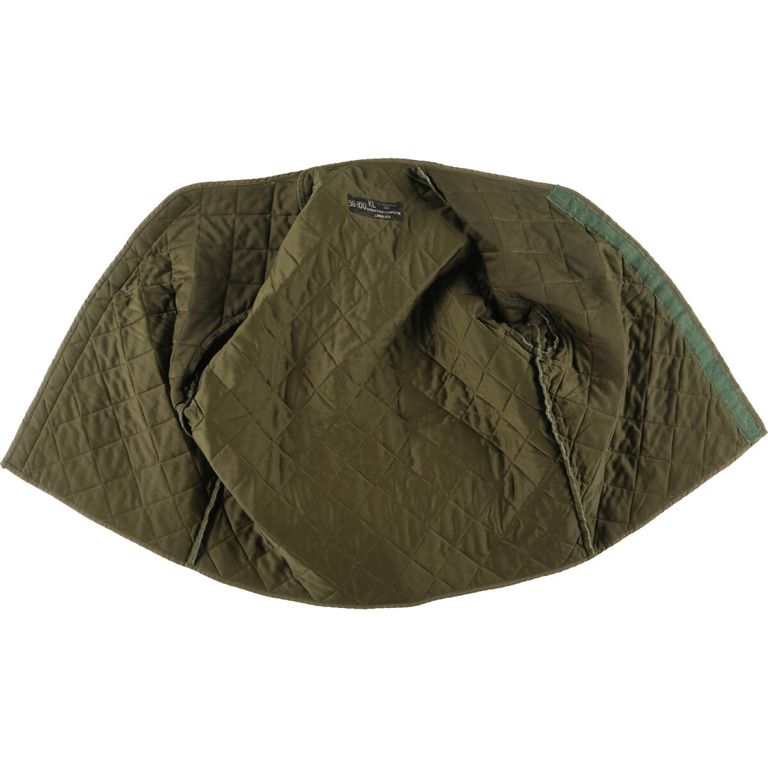 1970'S Dutch Army Military Liner Jacket, Size M, Men's, 1996-100, Vintage unclear Khaki type sage green Vintage Second Hand