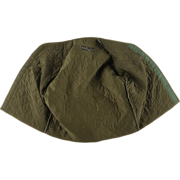 1970'S Dutch Army Military Liner Jacket, Size M, Men's, 1996-100, Vintage unclear Khaki type sage green Vintage Second Hand