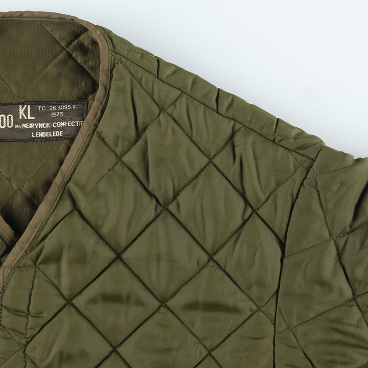 1970'S Dutch Army Military Liner Jacket, Size M, Men's, 1996-100, Vintage unclear Khaki type sage green Vintage Second Hand