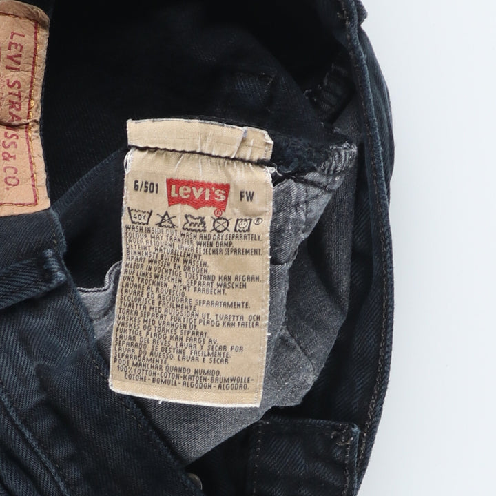 90'S Levi's 501 Black Denim Straight Denim Pants Made in France Women's L (w27) Vintage /eaa414234