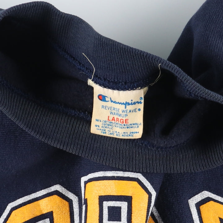 80'S Champion Reverse Weave Tricot Tag College Sweatshirt Trainer Made in USA Men's L Vintage /eaa414268