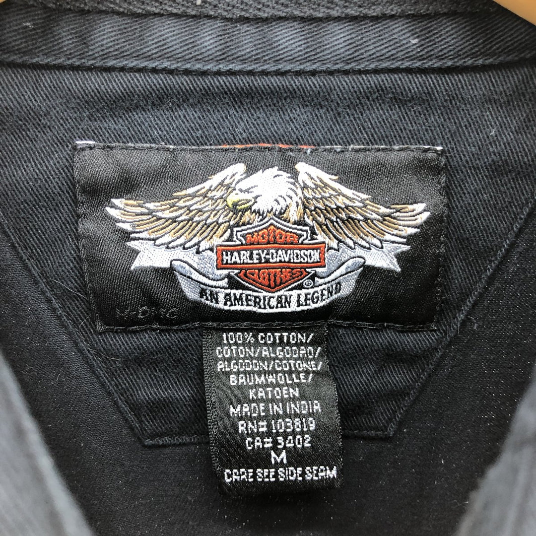 Harley-Davidson Back Logo Long Sleeve Work Shirt Men's M /eaa414310