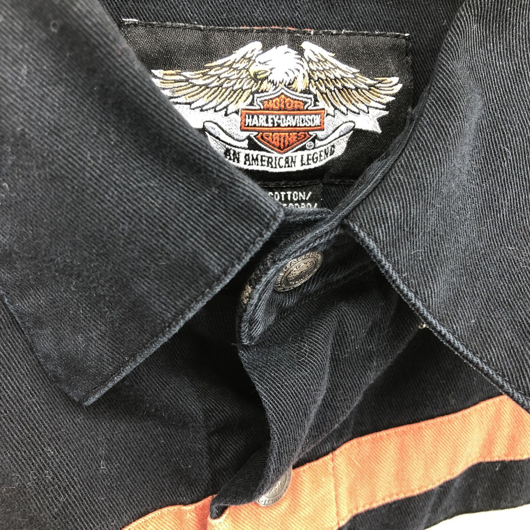 Harley-Davidson Back Logo Long Sleeve Work Shirt Men's M /eaa414310