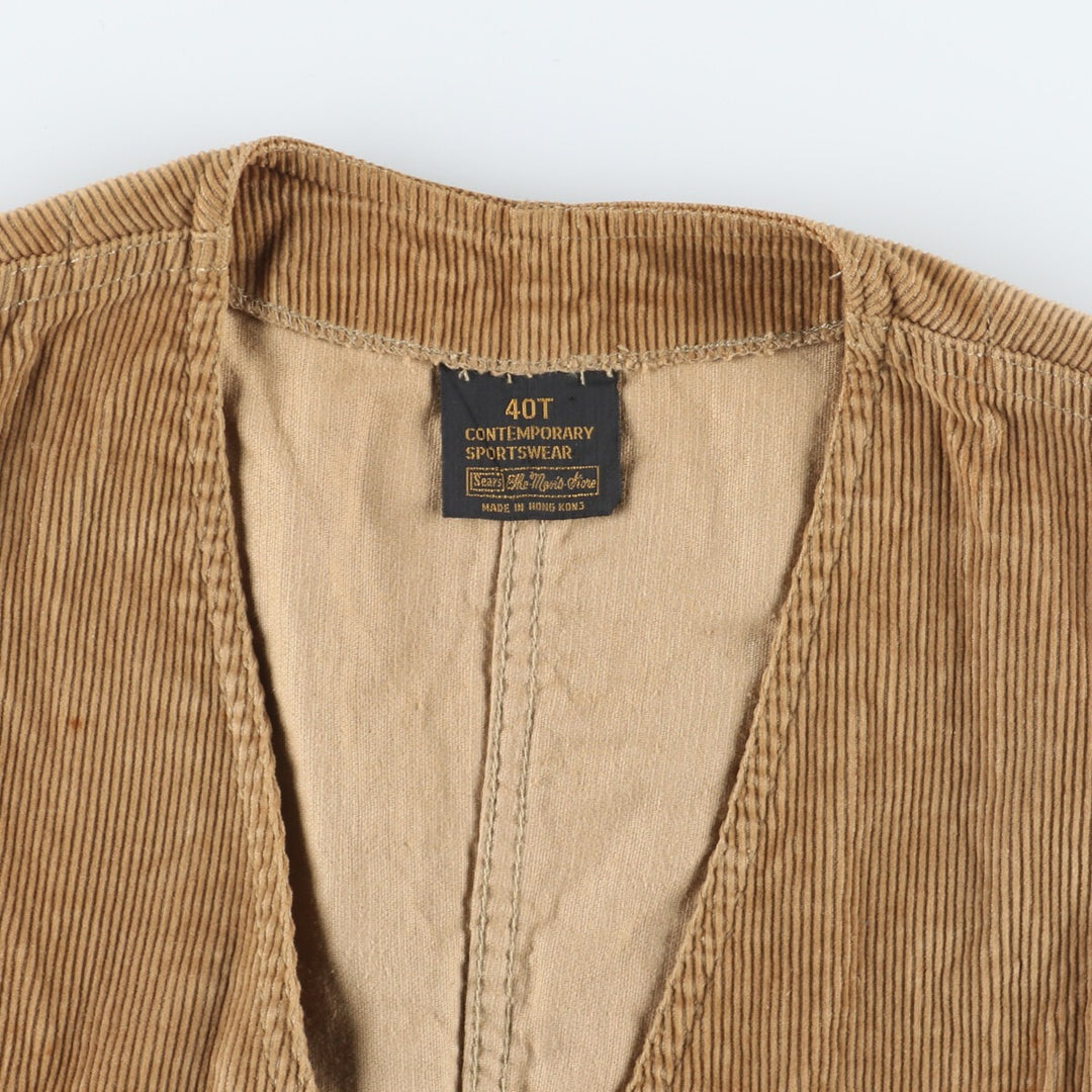 80'S Sears Corduroy Vest Men's M Vintage / eaa414472