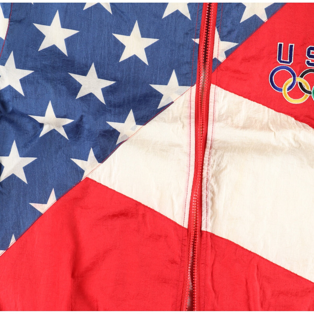 90'S Starter USA Olympic Team All-Over Stars and Stripes Nylon Jacket Men's Medium Vintage /eaa414696