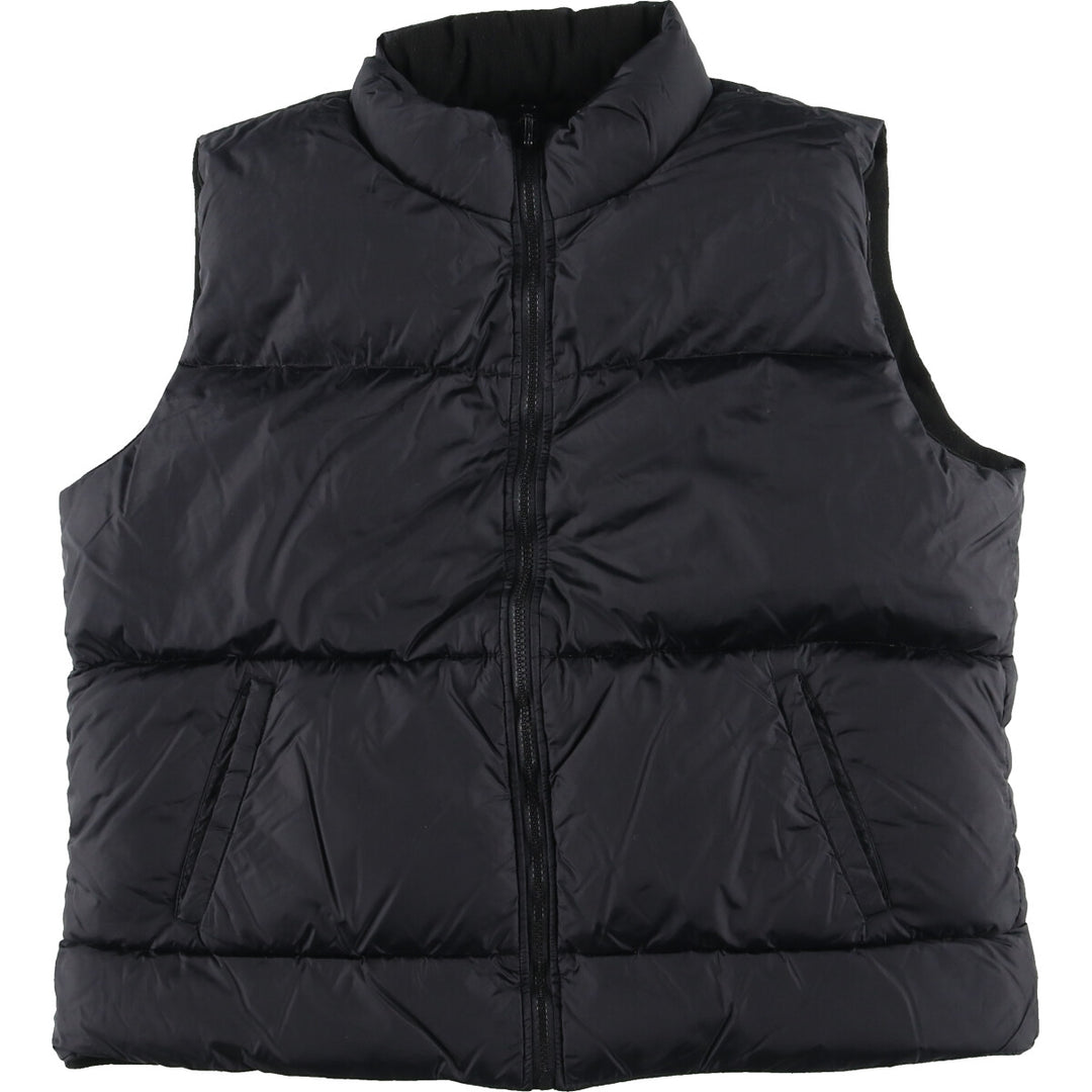 J.PERCY SPORT fleece and down vest, men's size L Nylon black type Vintage Second Hand