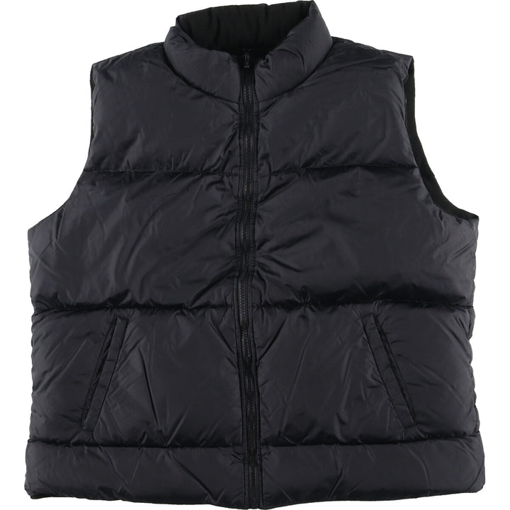 J.PERCY SPORT fleece and down vest, men's size L Nylon black type Vintage Second Hand