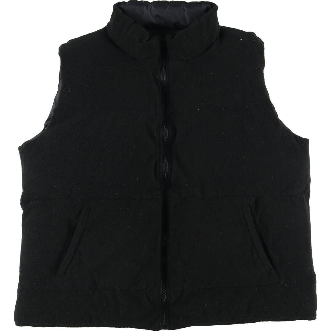J.PERCY SPORT fleece and down vest, men's size L Nylon black type Vintage Second Hand