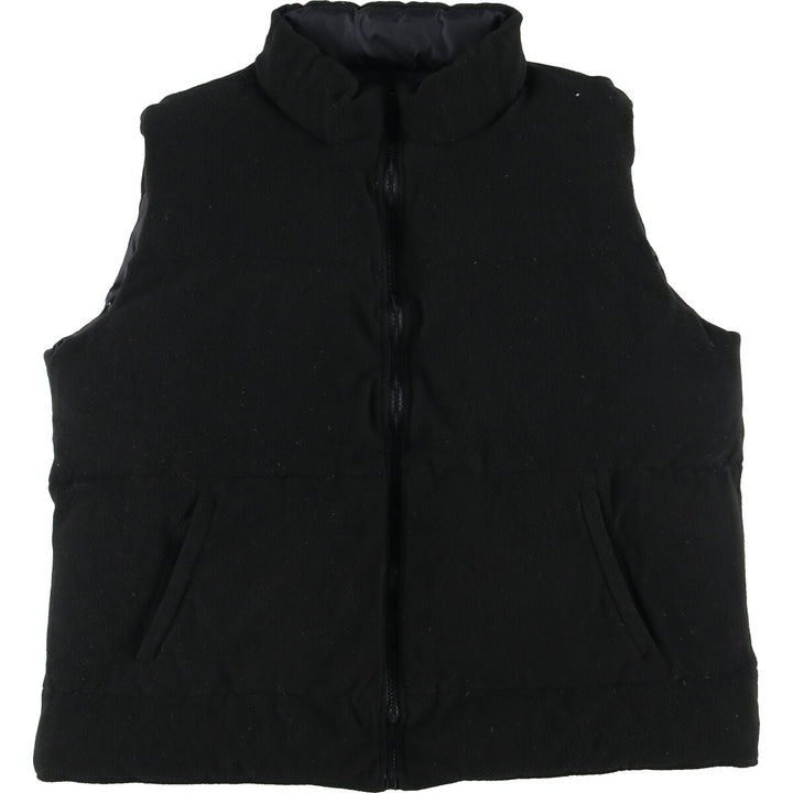 J.PERCY SPORT fleece and down vest, men's size L Nylon black type Vintage Second Hand