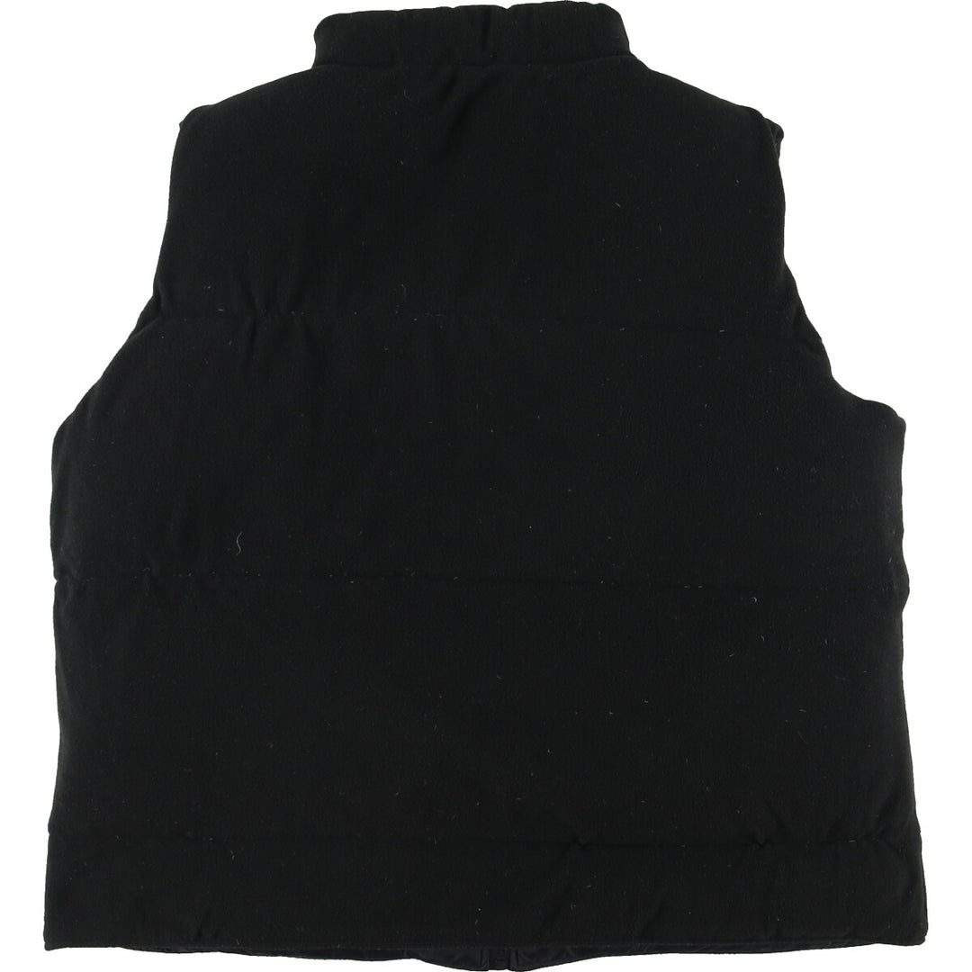J.PERCY SPORT fleece and down vest, men's size L Nylon black type Vintage Second Hand
