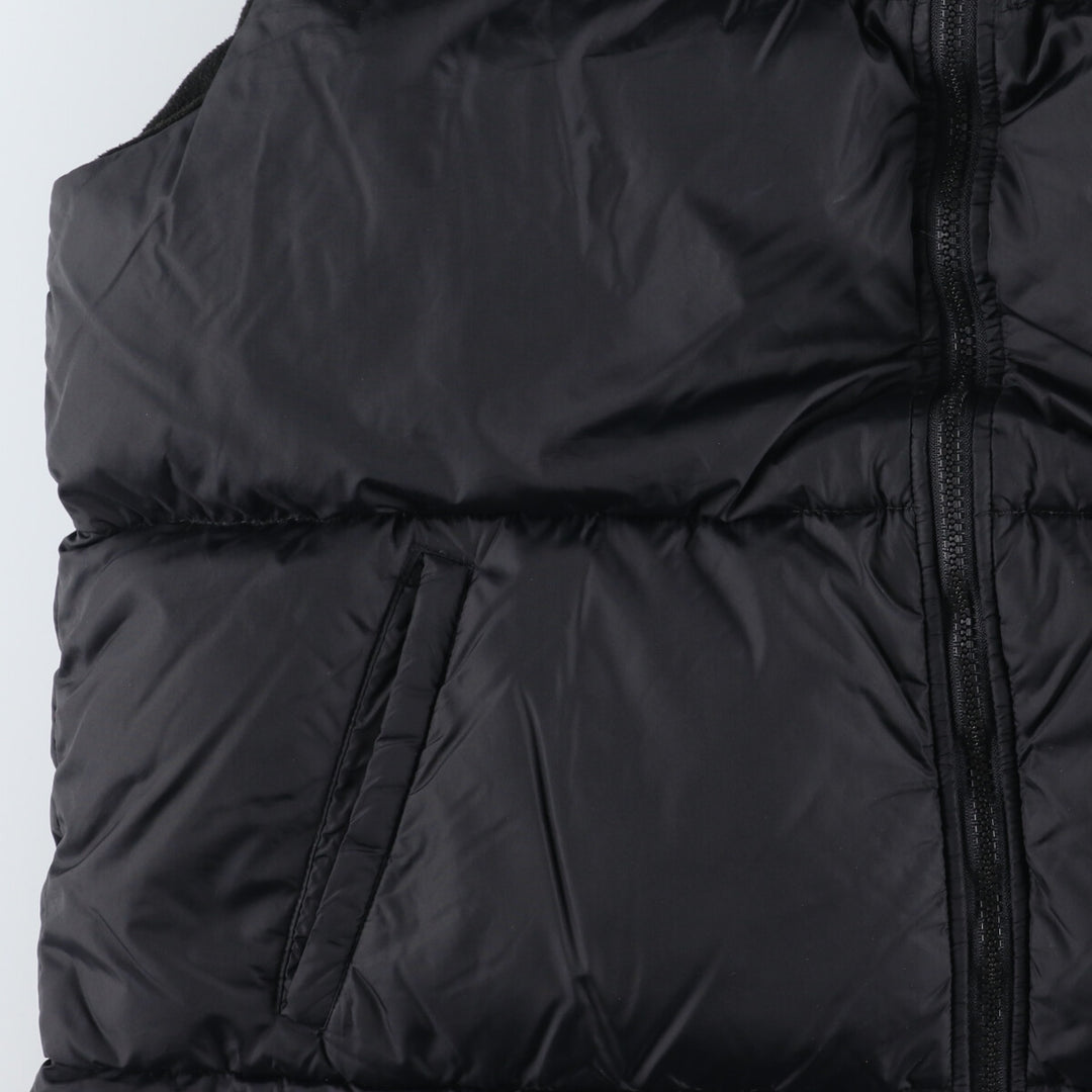 J.PERCY SPORT fleece and down vest, men's size L Nylon black type Vintage Second Hand