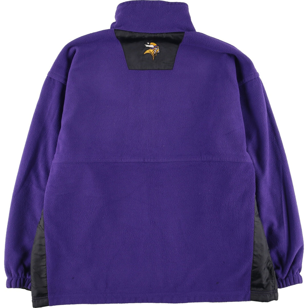 Pro Player NFL Minnesota Vikings Reversible Nylon and Fleece Jacket, Men's Size Large polyester purple type Vintage Second Hand