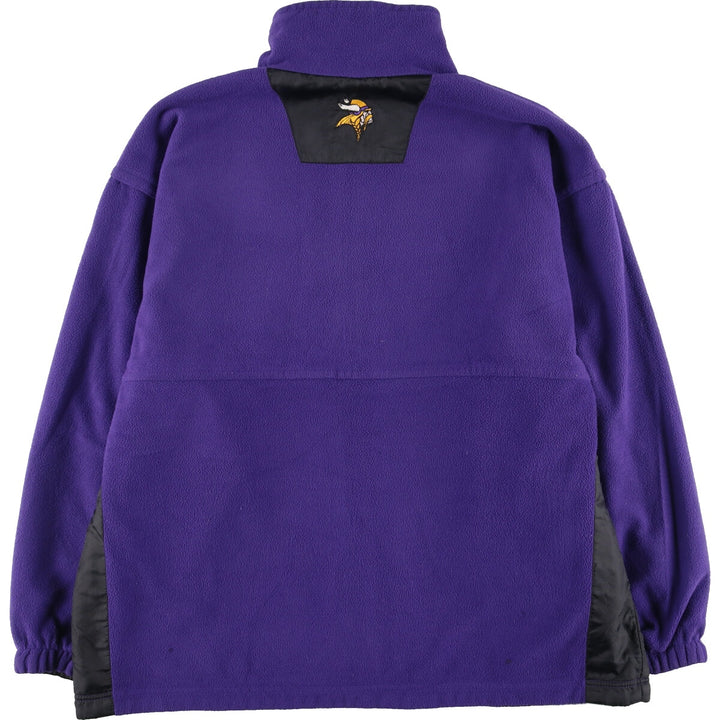 Pro Player NFL Minnesota Vikings Reversible Nylon and Fleece Jacket, Men's Size Large polyester purple type Vintage Second Hand