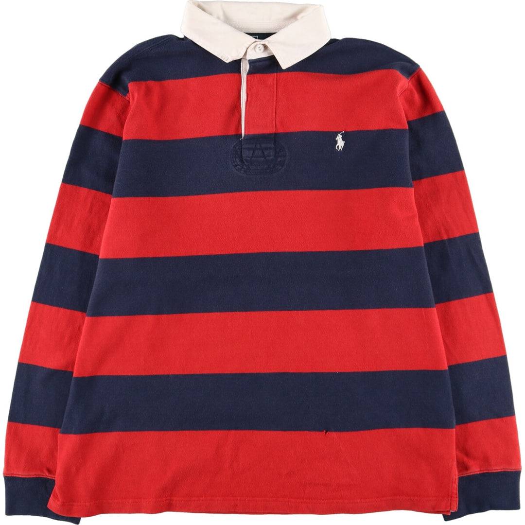 Ralph Lauren POLO by Ralph Lauren CUSTOM FIT Border Pattern Long Sleeve Rugby Shirt Men's XL /eaa414875