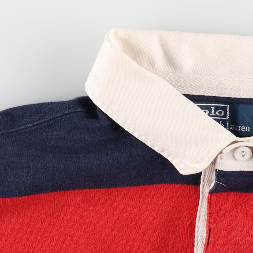 Ralph Lauren POLO by Ralph Lauren CUSTOM FIT Border Pattern Long Sleeve Rugby Shirt Men's XL /eaa414875