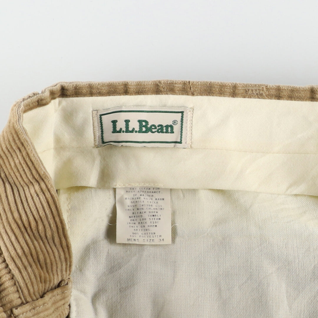 80'S LLBean 2-pleat corduroy pants for men, w33, vintage /eaa414918