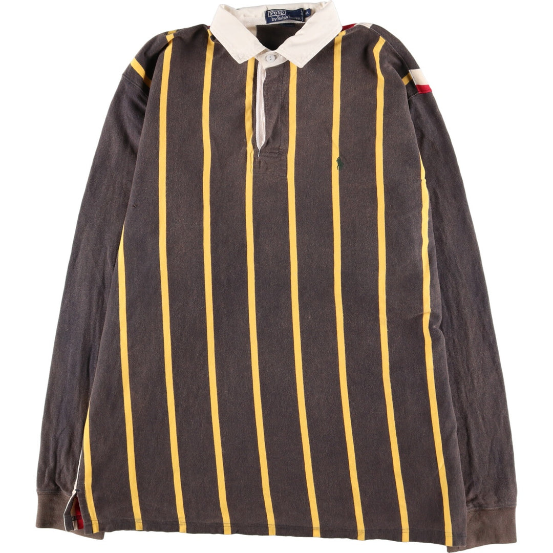 Ralph Lauren POLO by Ralph Lauren Stripe Pattern Long Sleeve Rugby Shirt Men's XL /eaa414931