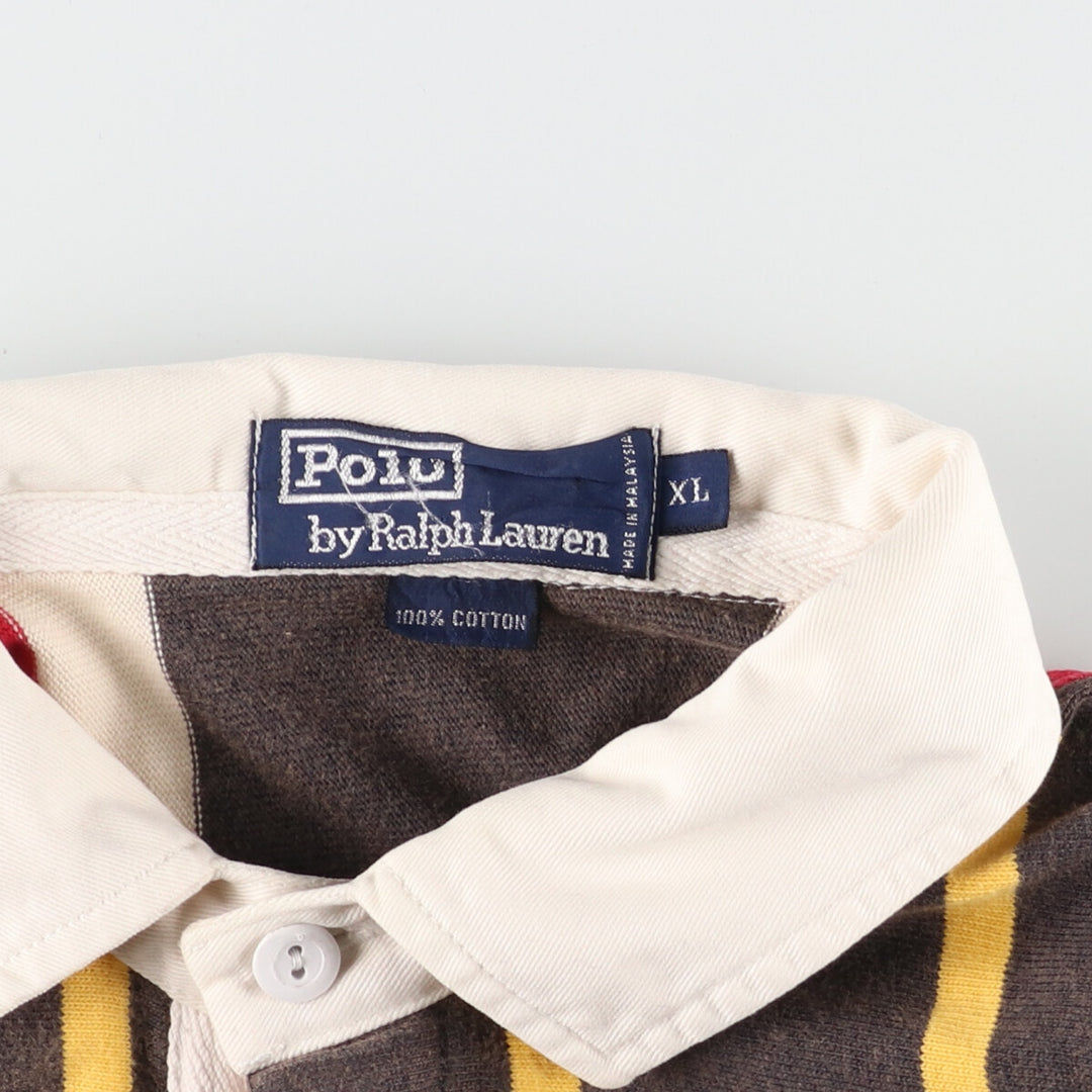 Ralph Lauren POLO by Ralph Lauren Stripe Pattern Long Sleeve Rugby Shirt Men's XL /eaa414931