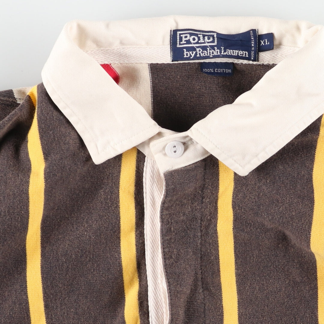 Ralph Lauren POLO by Ralph Lauren Stripe Pattern Long Sleeve Rugby Shirt Men's XL /eaa414931