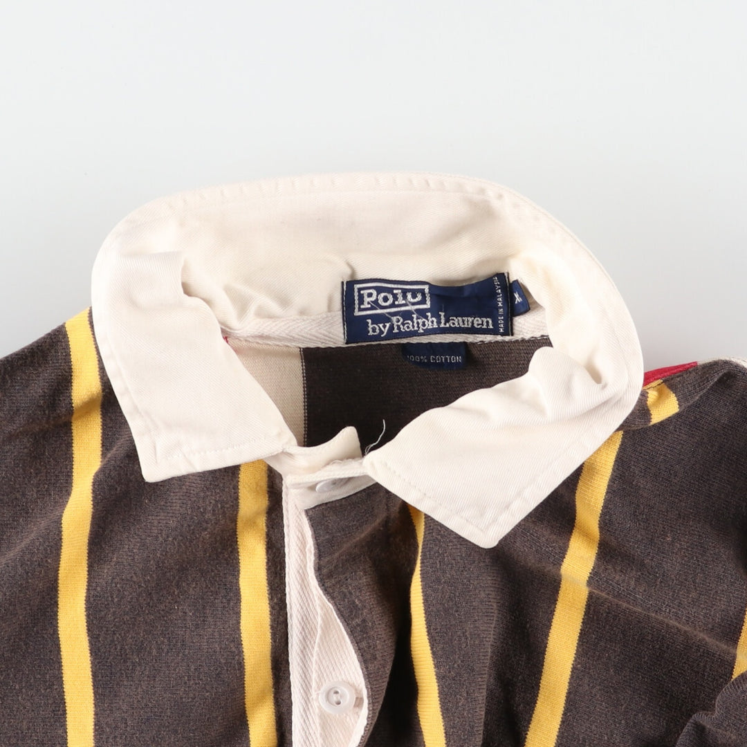 Ralph Lauren POLO by Ralph Lauren Stripe Pattern Long Sleeve Rugby Shirt Men's XL /eaa414931