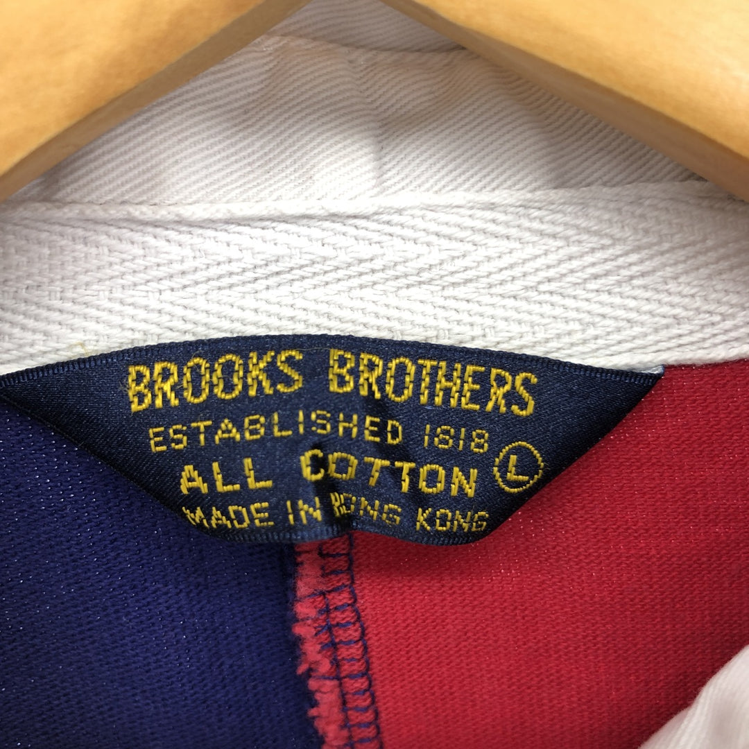 90'S Brooks Brothers Est.1818 Crazy Pattern Long Sleeve Rugby Shirt Men's L Vintage /eaa414936