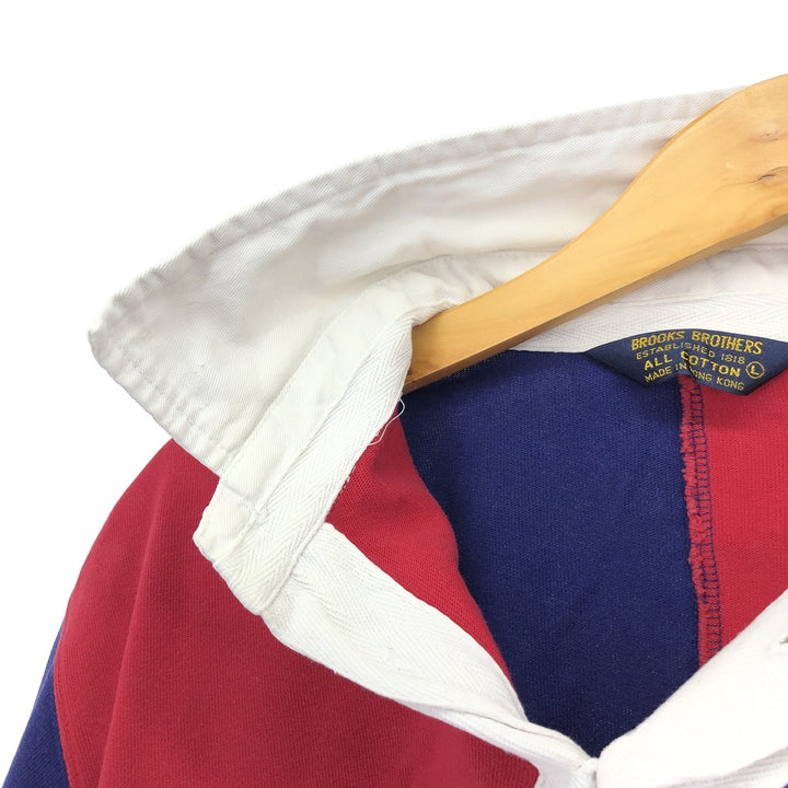 90'S Brooks Brothers Est.1818 Crazy Pattern Long Sleeve Rugby Shirt Men's L Vintage /eaa414936