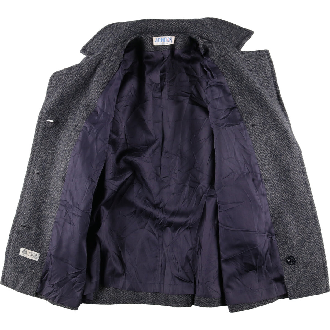 80'S JGHOOK Herringbone Peacoat Made in USA Women's L Vintage /eaa414981