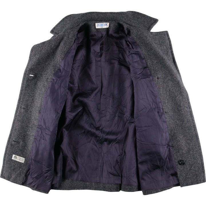 80'S JGHOOK Herringbone Peacoat Made in USA Women's L Vintage /eaa414981
