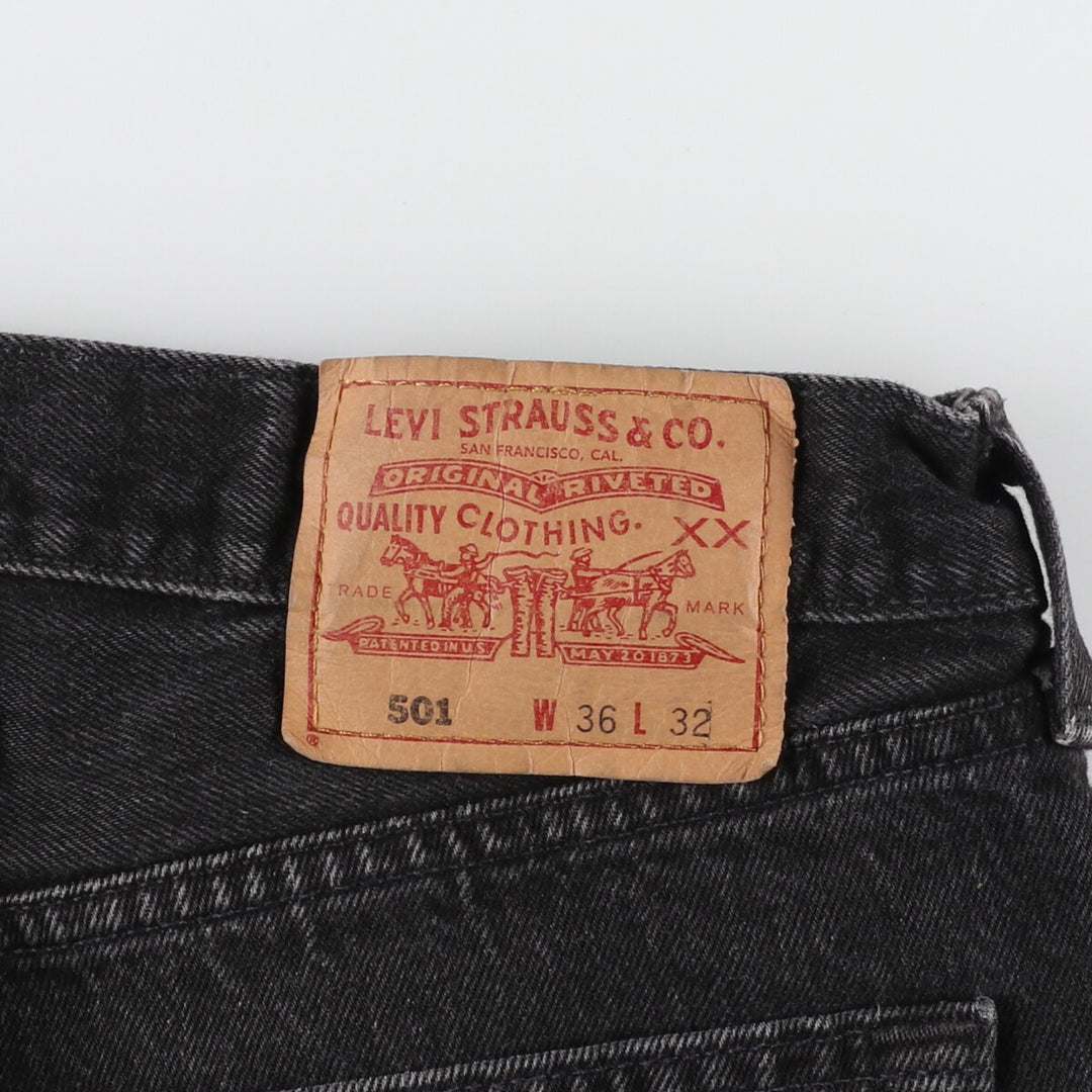 90'S Levi's 501 Black Denim Straight Denim Pants Men's W34 Vintage / eaa415035