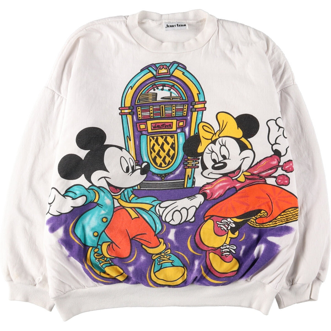 90'S JERRY LEIGH Mickey Mouse Minnie Mouse character sweatshirt, women's L size [Elle] /eaa415234