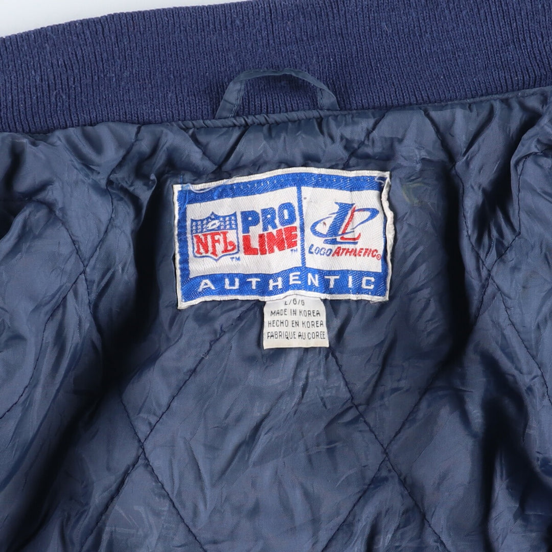 90'S LOGO ATHLETIC NFA Dallas Cowboys Wool Leather Sleeve Jacket Award Jacket Varsity Jacket Men's L /eaa415347