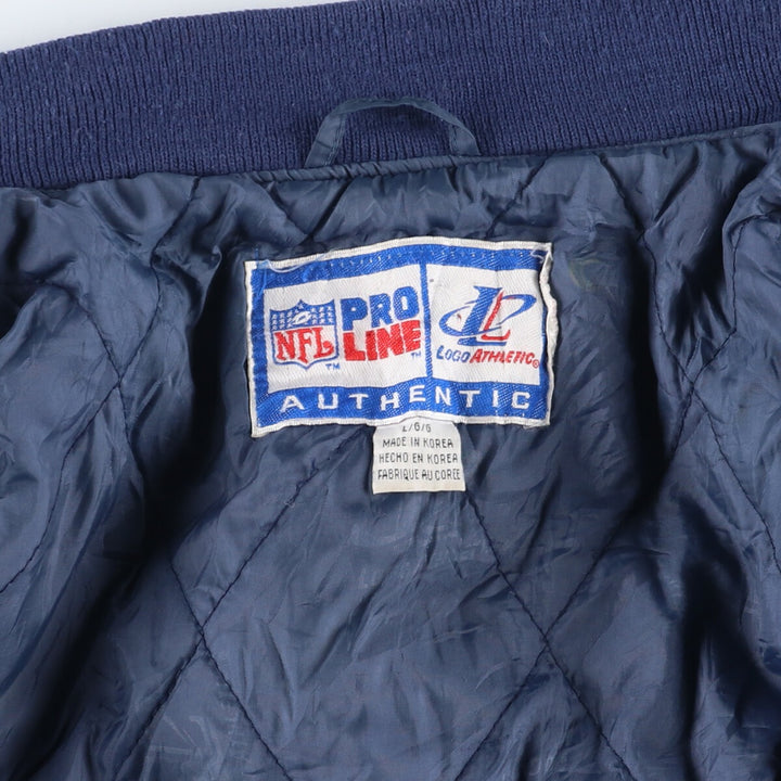 90'S LOGO ATHLETIC NFA Dallas Cowboys Wool Leather Sleeve Jacket Award Jacket Varsity Jacket Men's L /eaa415347