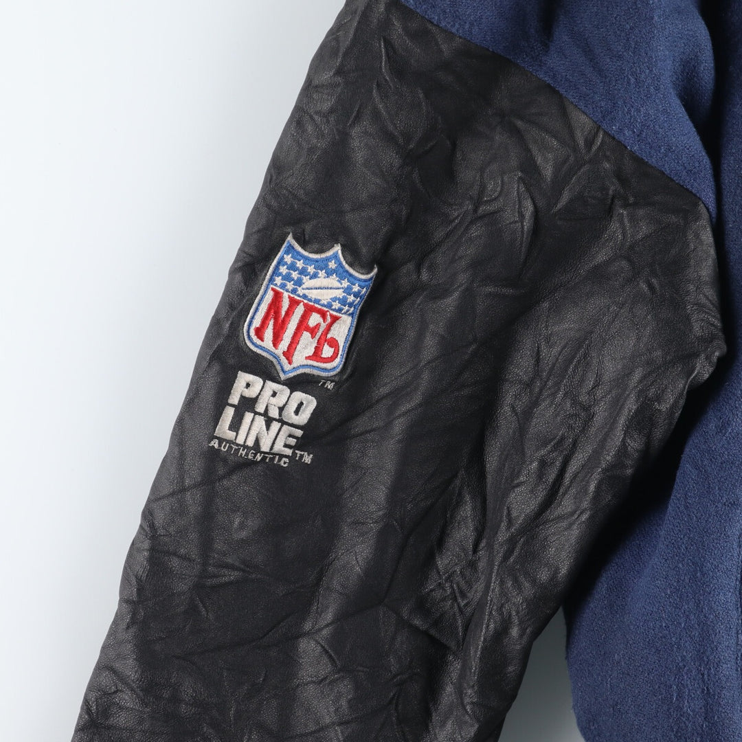 90'S LOGO ATHLETIC NFA Dallas Cowboys Wool Leather Sleeve Jacket Award Jacket Varsity Jacket Men's L /eaa415347
