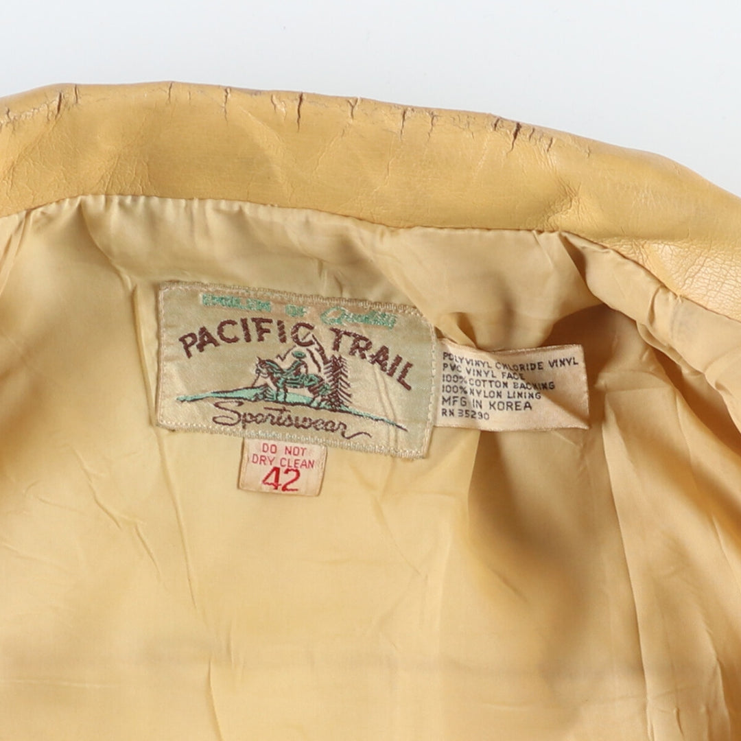 70'S PACIFIC TRAIL Trucker Jacket Faux Leather Jacket Men's M Vintage /eaa415374