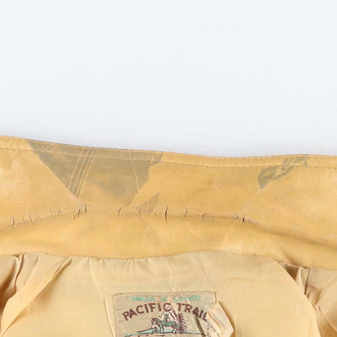 70'S PACIFIC TRAIL Trucker Jacket Faux Leather Jacket Men's M Vintage /eaa415374