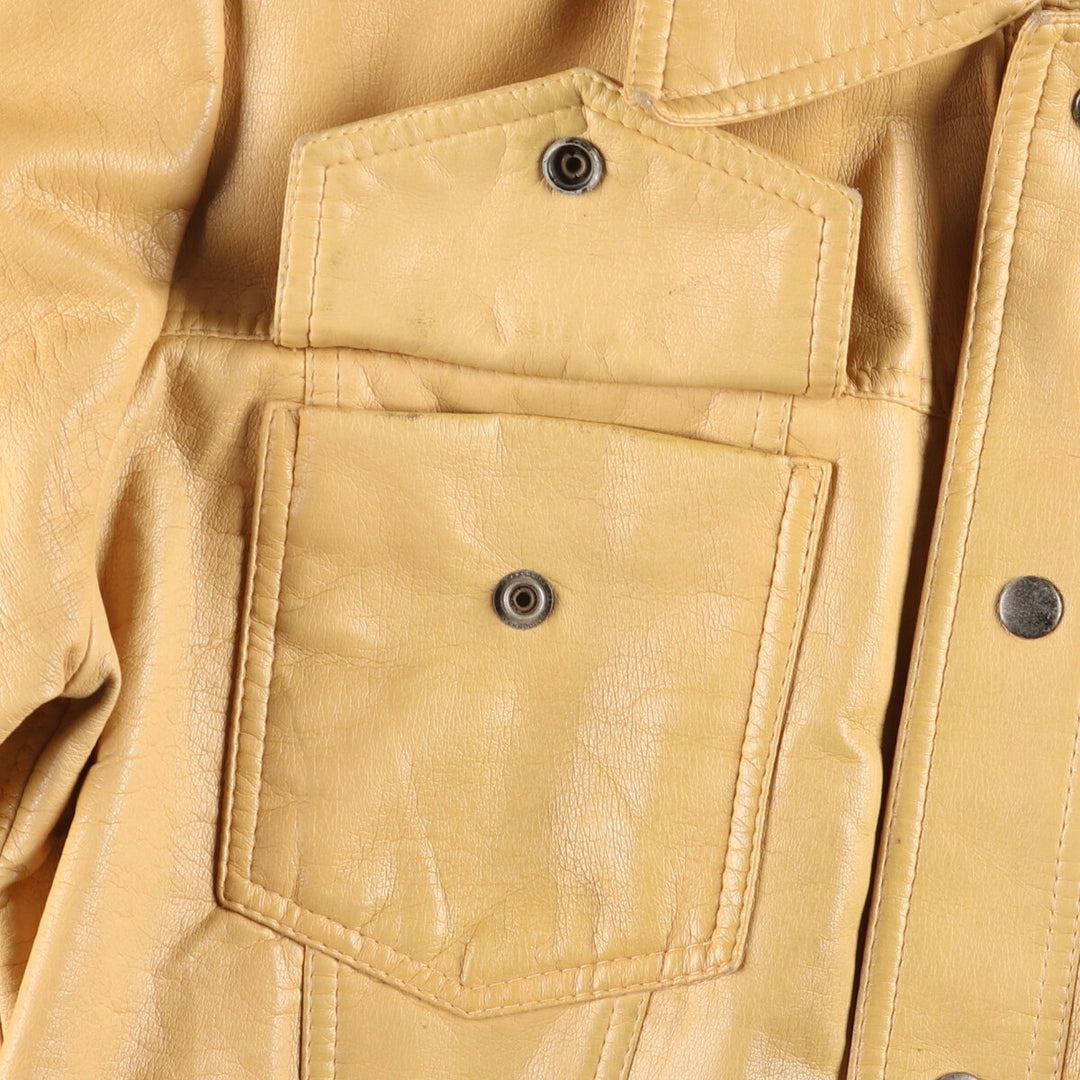 70'S PACIFIC TRAIL Trucker Jacket Faux Leather Jacket Men's M Vintage /eaa415374