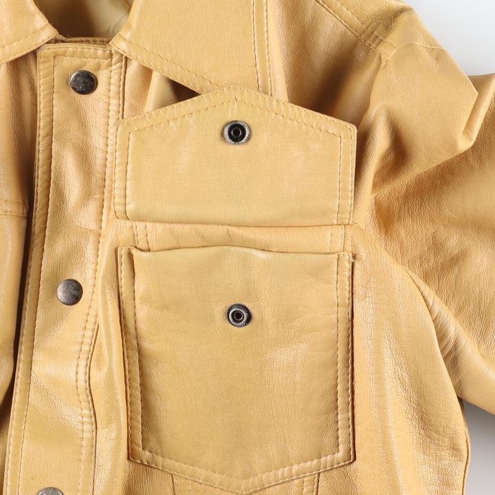 70'S PACIFIC TRAIL Trucker Jacket Faux Leather Jacket Men's M Vintage /eaa415374