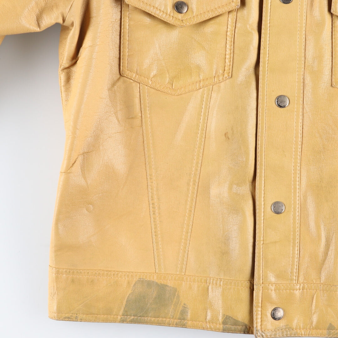 70'S PACIFIC TRAIL Trucker Jacket Faux Leather Jacket Men's M Vintage /eaa415374