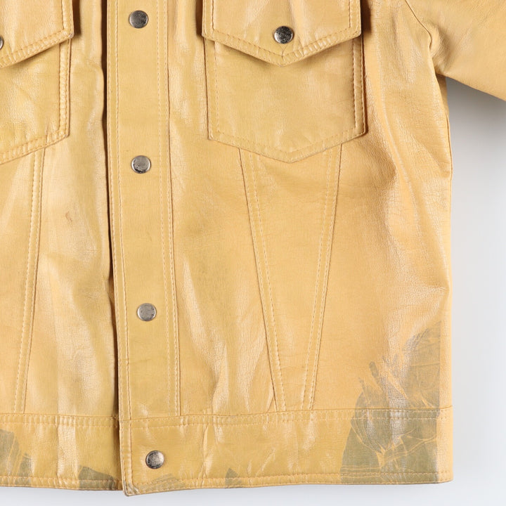 70'S PACIFIC TRAIL Trucker Jacket Faux Leather Jacket Men's M Vintage /eaa415374