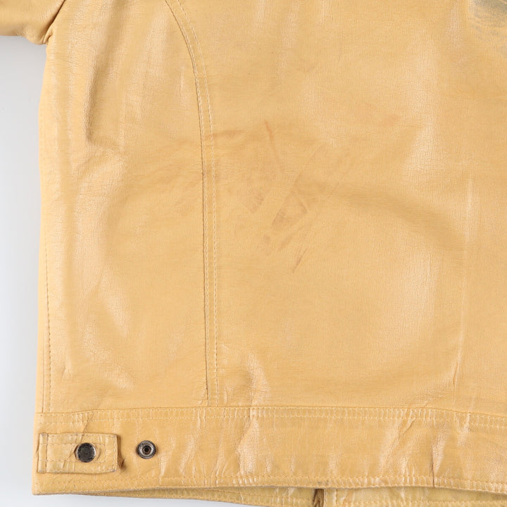 70'S PACIFIC TRAIL Trucker Jacket Faux Leather Jacket Men's M Vintage /eaa415374