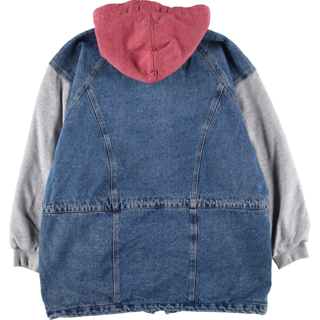 NEW YORK GIRL Sweatshirt Denim Hoodie Women's L /eaa415404